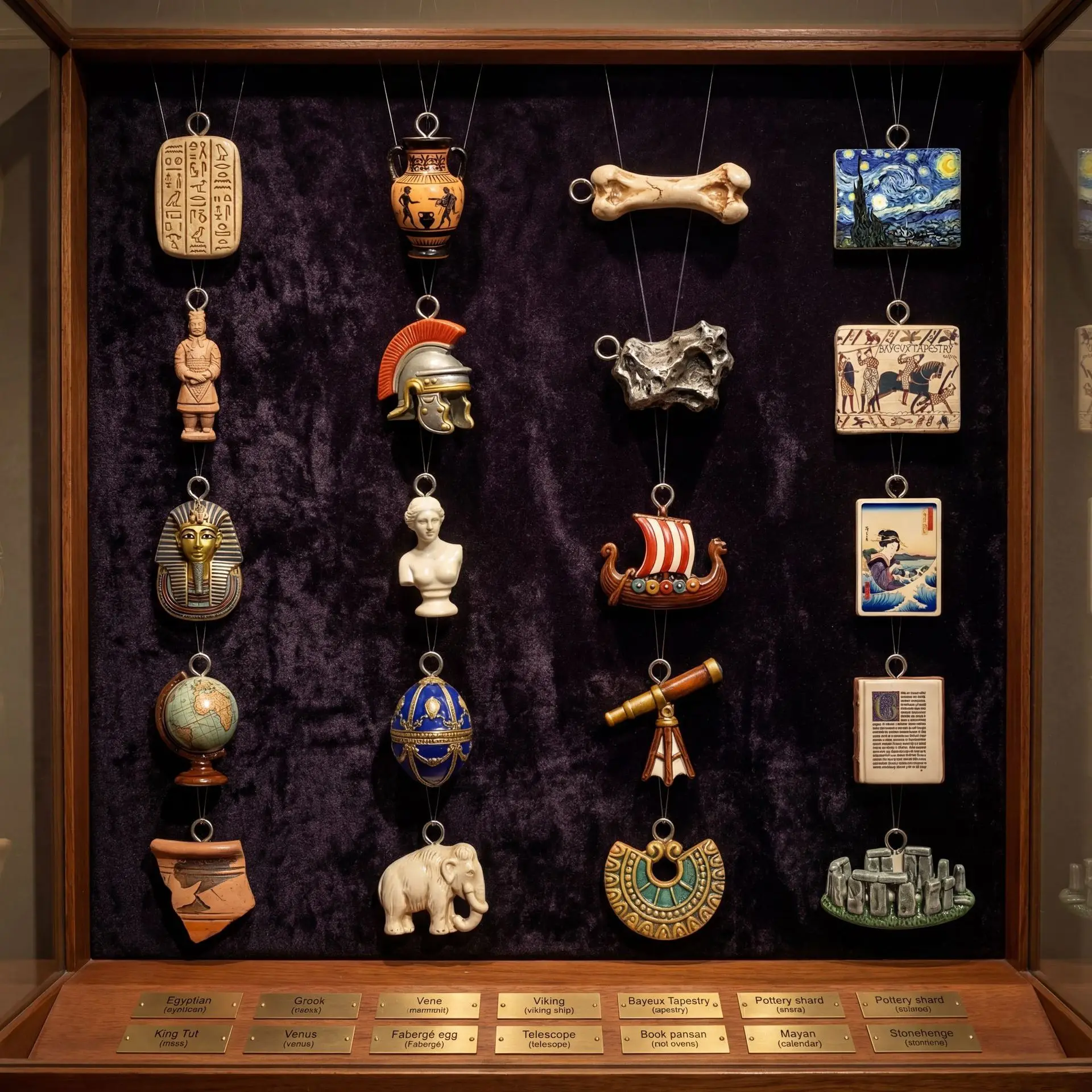 Jewelry Making History - Miniatur Figur Antik Sejarah Dunia, Liontin,