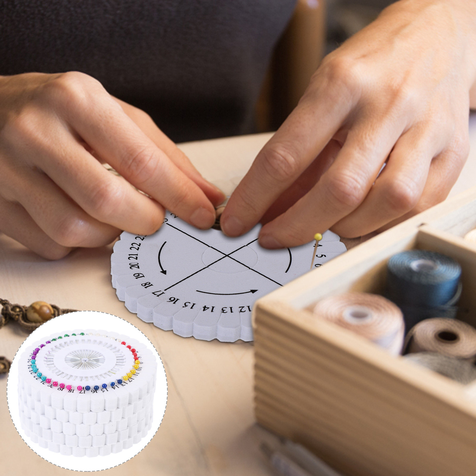 Jewelry Making Board - 1 Set Papan Merajut Kumihimo Bulat